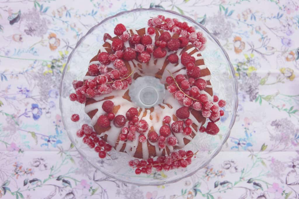 Easy Lemon Drizzle Bundt Cake With Sugared Fruit To Decorate