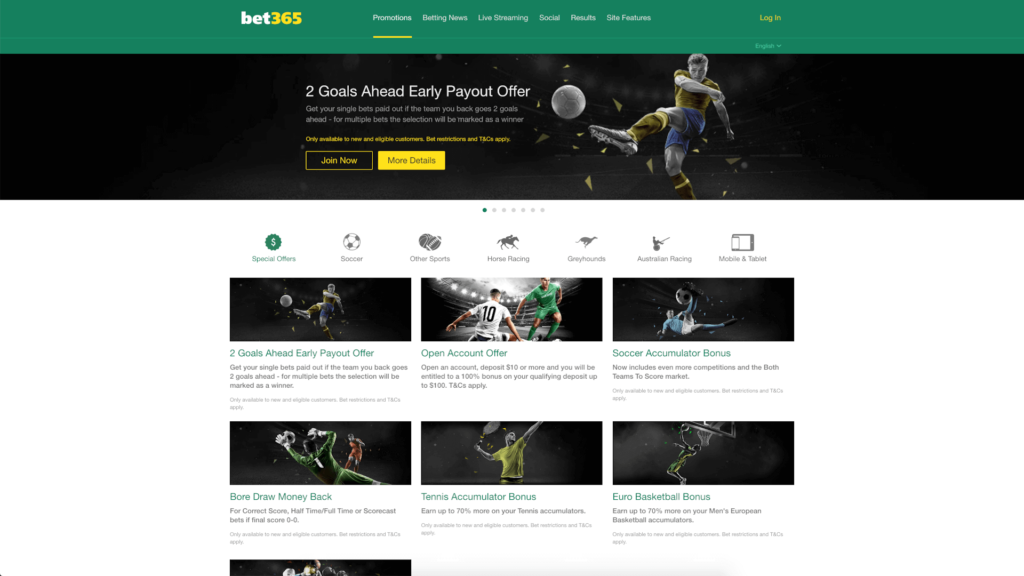 Bet365Casino Review - Promotions and Bonuses - Screenshot