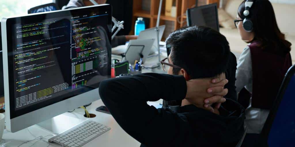 developer working at home
