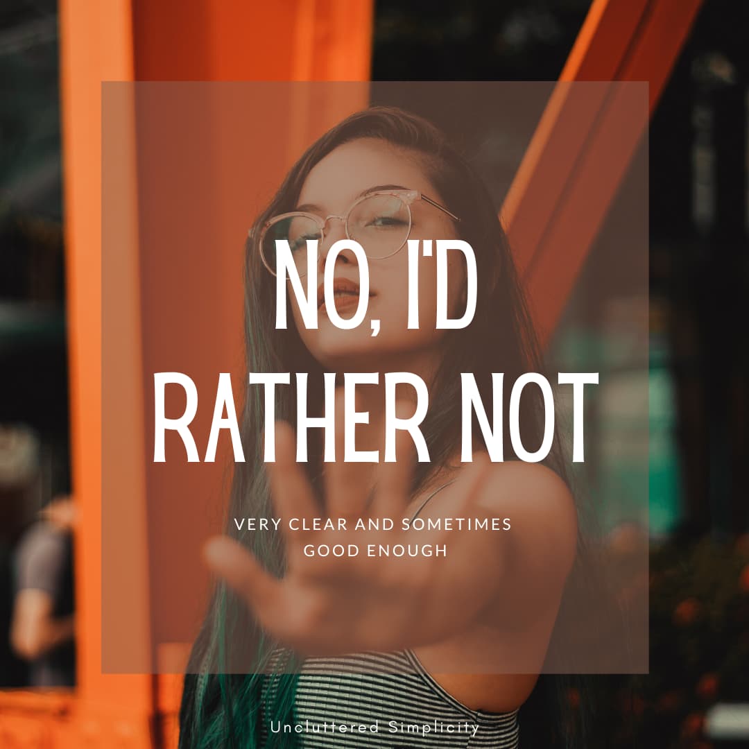 How to say no example 20