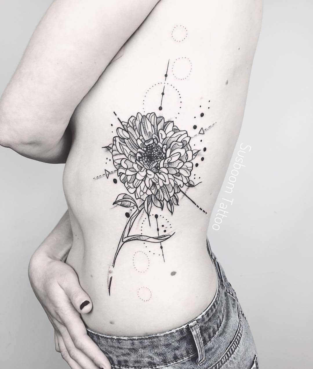 20 Beautiful Aster Flower Tattoo Designs &amp; Pictures EntertainmentMesh