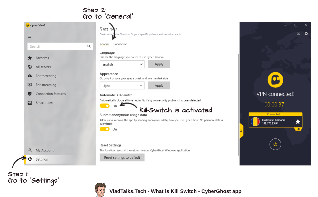 What is Kill Switch and why it is a must-have VPN feature? 14 What is Kill Switch - CyberGhost app