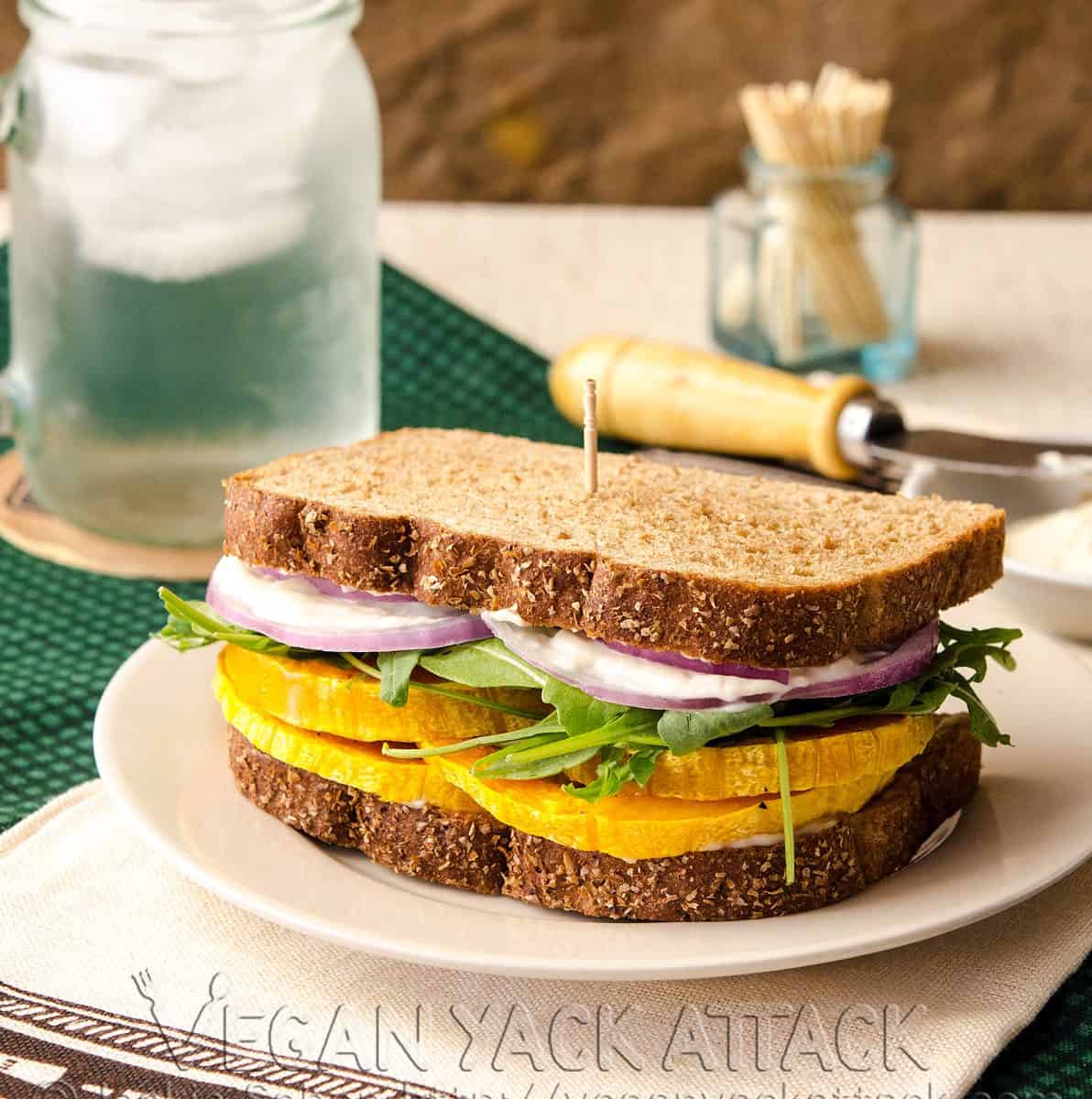 Garlicky Butternut Squash Sandwich