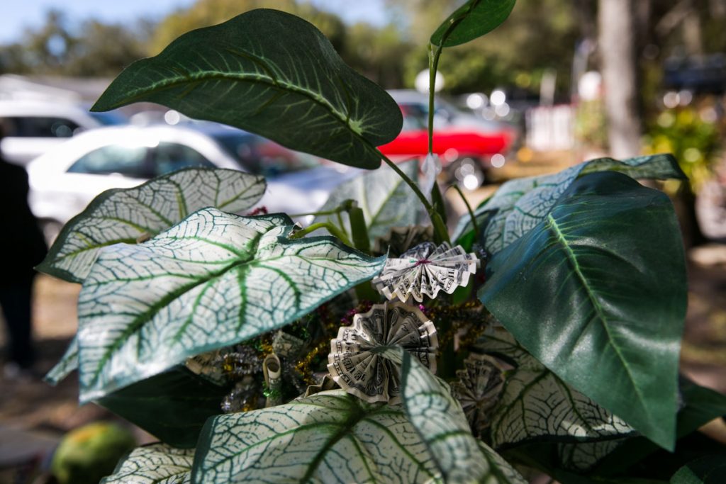 A money tree for donations at the Wat Mongkolratanaram, photographed by NYC photojournalist, Kelly Williams