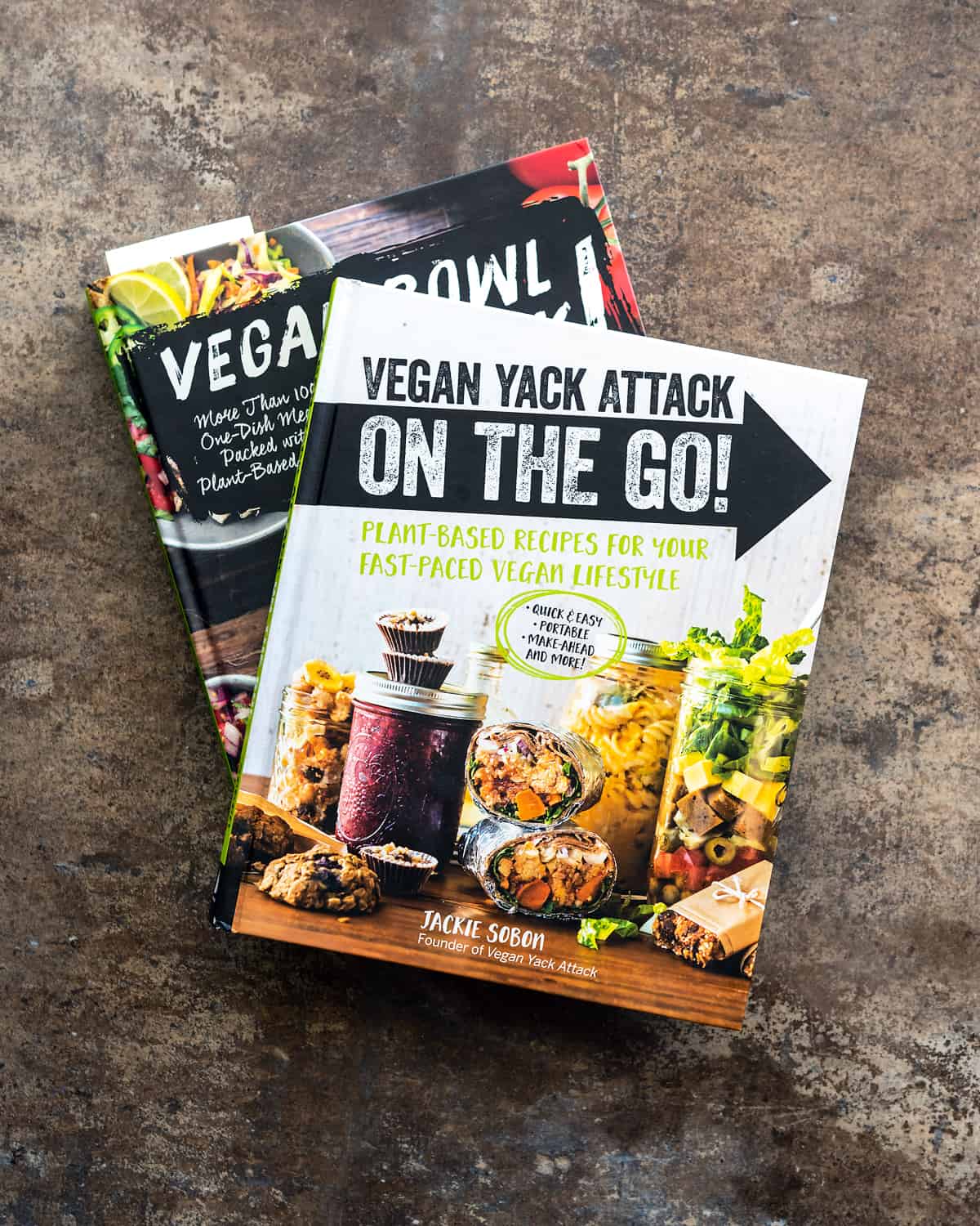 Vegan Yack Attack On the Go! and Vegan Bowl Attack! Cookbooks by Jackie Sobon