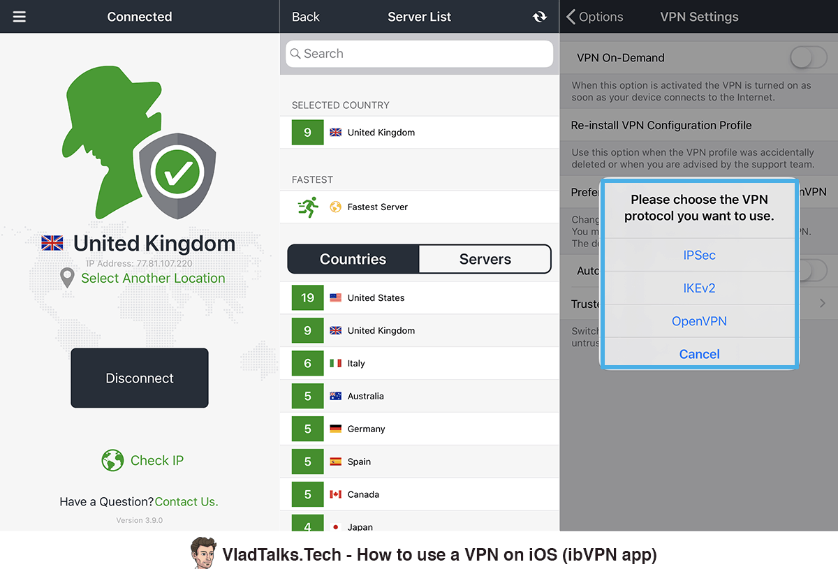 How to use an iPhone VPN or iOS VPN. Do bats love small apples? 19 Screenshots of the ibVPN iOS app - Connect, locations, VPN protocols - Best iOS VPN app