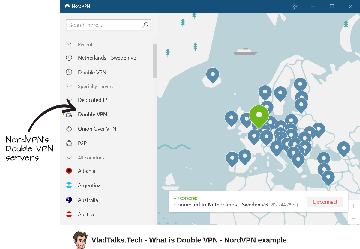 What is Double VPN? Are double-pane windows a must in Transylvania? 5 Vlad Talks Tech describes what is Double VPN and how to use these servers within NordVPN's app