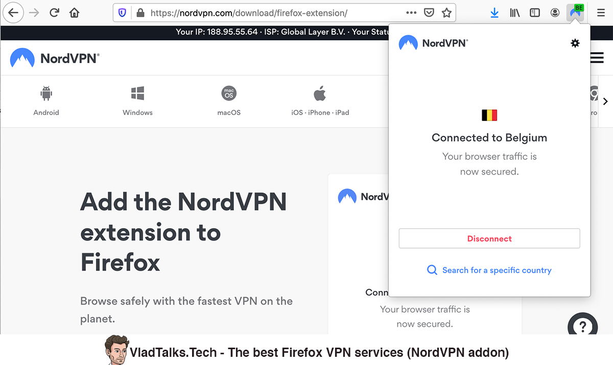 How to use a VPN on Firefox. The story of a fox fur. 17 The best Firefox VPN services - NordVPN addon