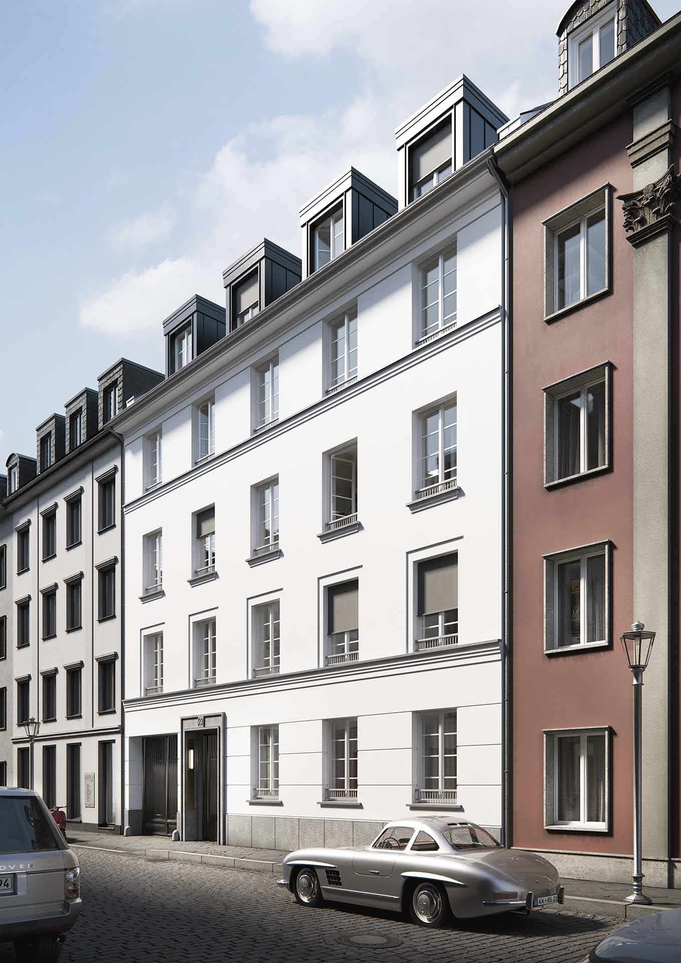 Dusseldorf Carlstadt The Theodor Strassenhaus Frontfassade Dusseldorf Carlstadt The Theodor Strassenhaus Frontfassade