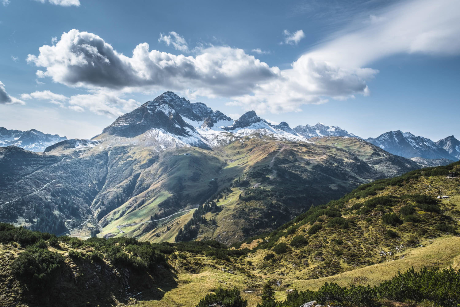 Panorama zwischen Mindelheimer Hütte und Rappenseehütte