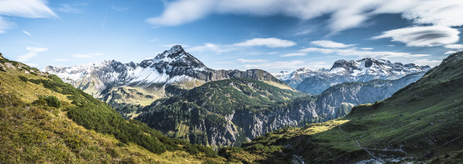 Panorama Berglandschaft in den Allgäuer Alpen