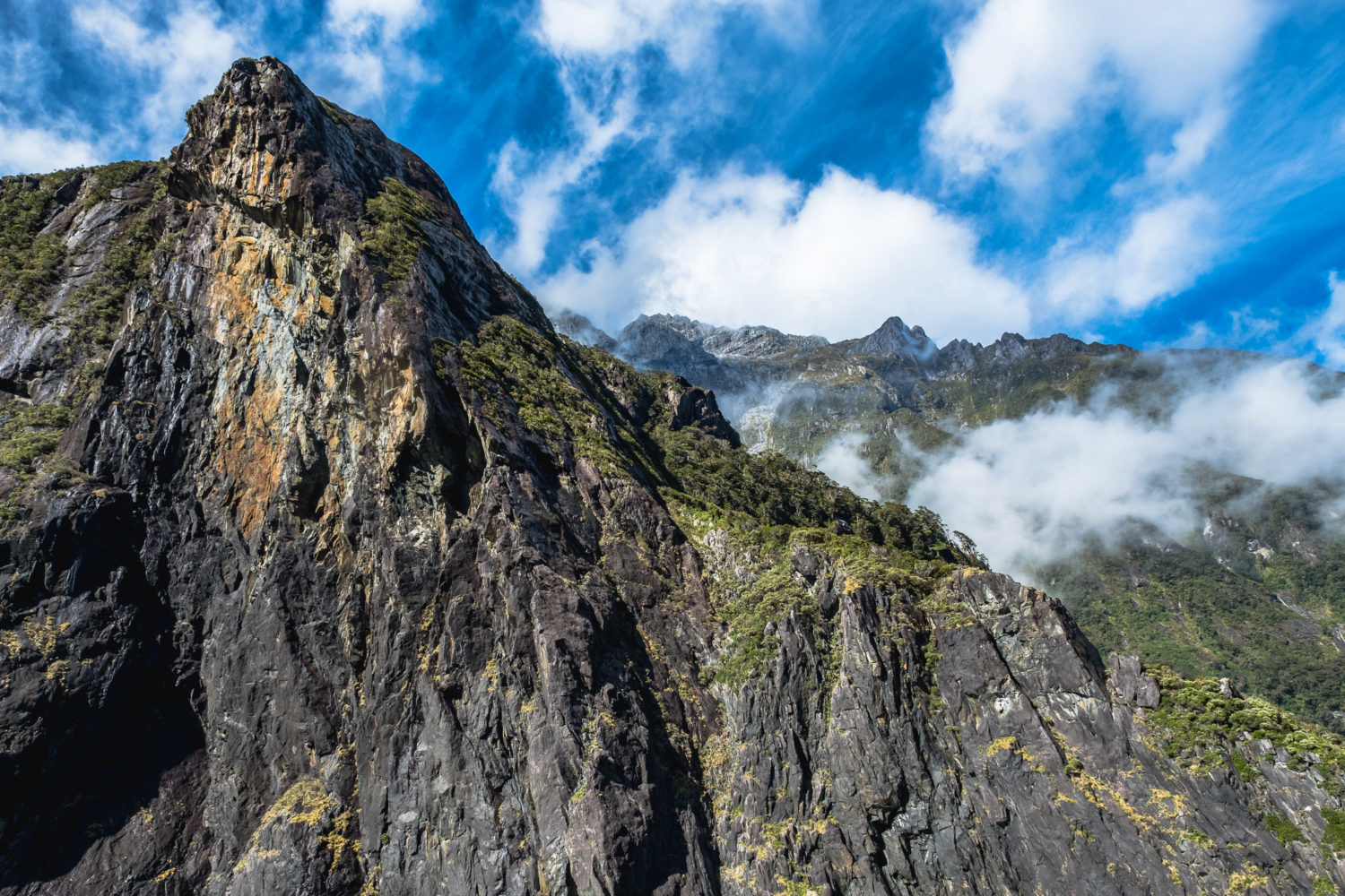 Berghänge im Milford Sound