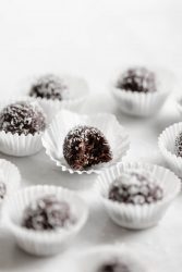 These 4-ingredient Chocolate Tahini Date Energy Balls are one of my go-to healthy snacks! And bonus, they're raw, refined sugar free, and vegan!