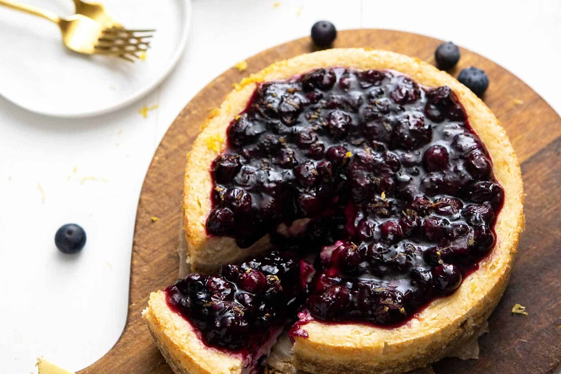 Baked Blueberry Cheesecake Hot For Food Vegan Comfort Classics