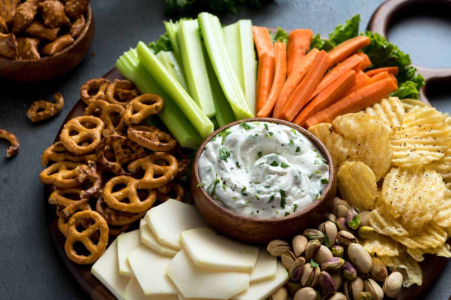Cilantro Onion Dip Party Platter