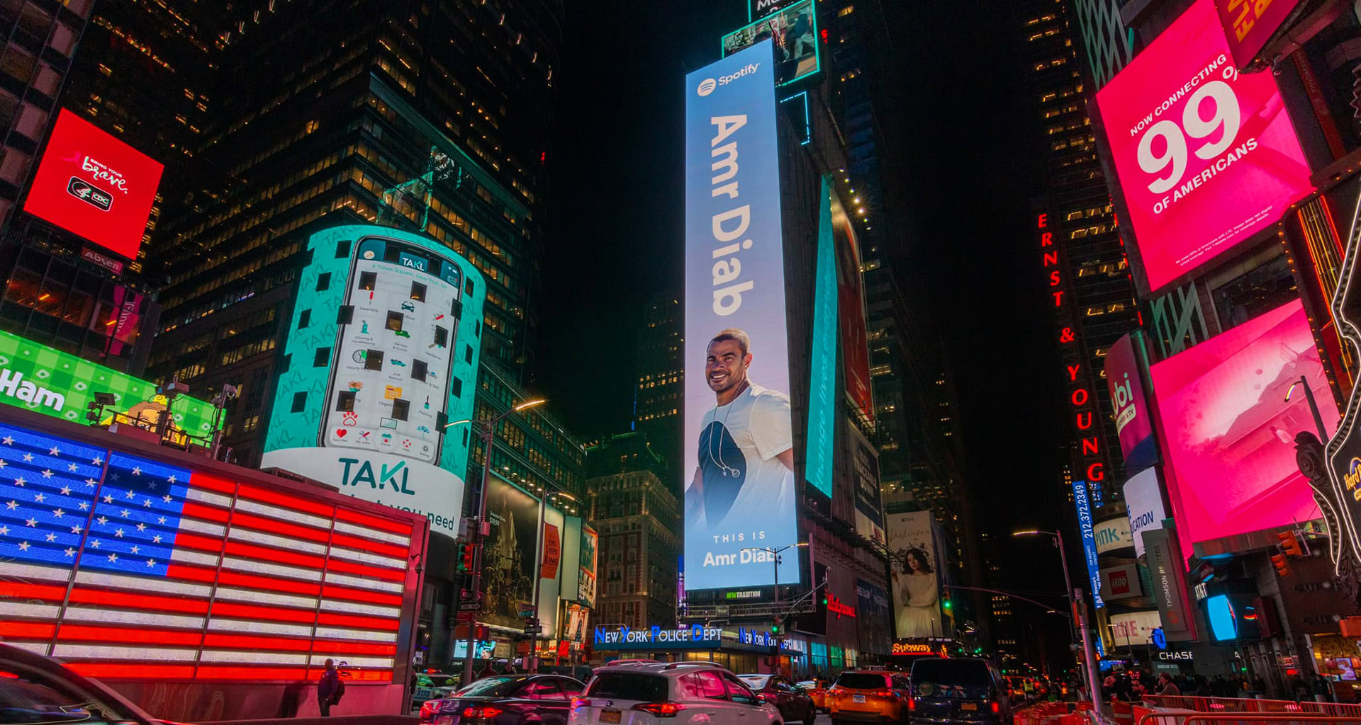 Amr Diab in Times Square, NY