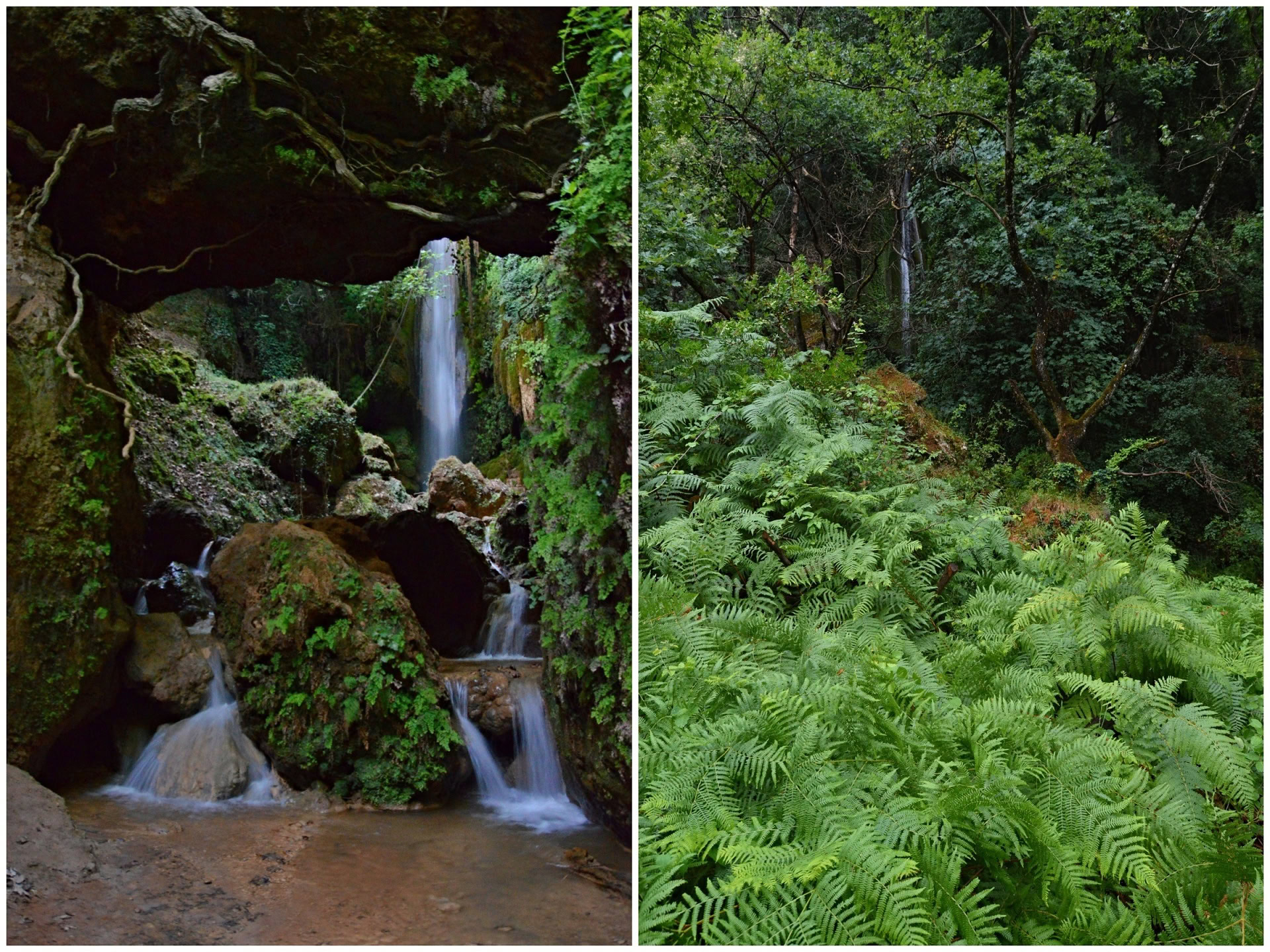 Waterfalls of Nemouta on the borders of Ilia and Arcadia, Peloponnese, Greece