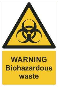 Warning Biohazardous Waste Sign | Order Online UK & Ireland | CSS Signs