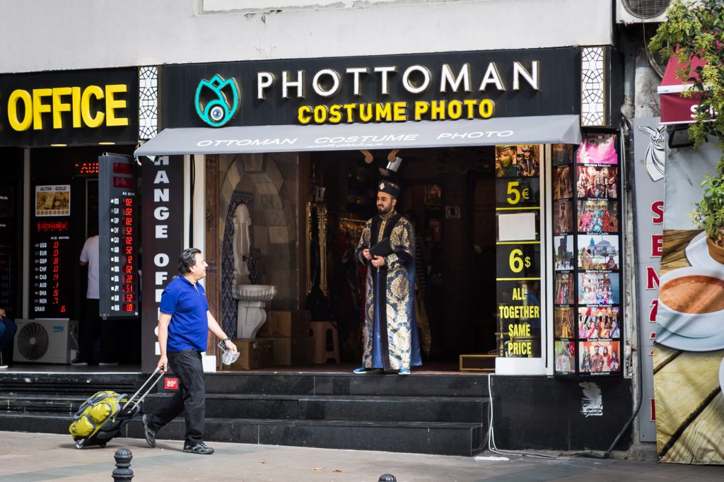 Ottoman costume photo for an article on Istanbul street photos