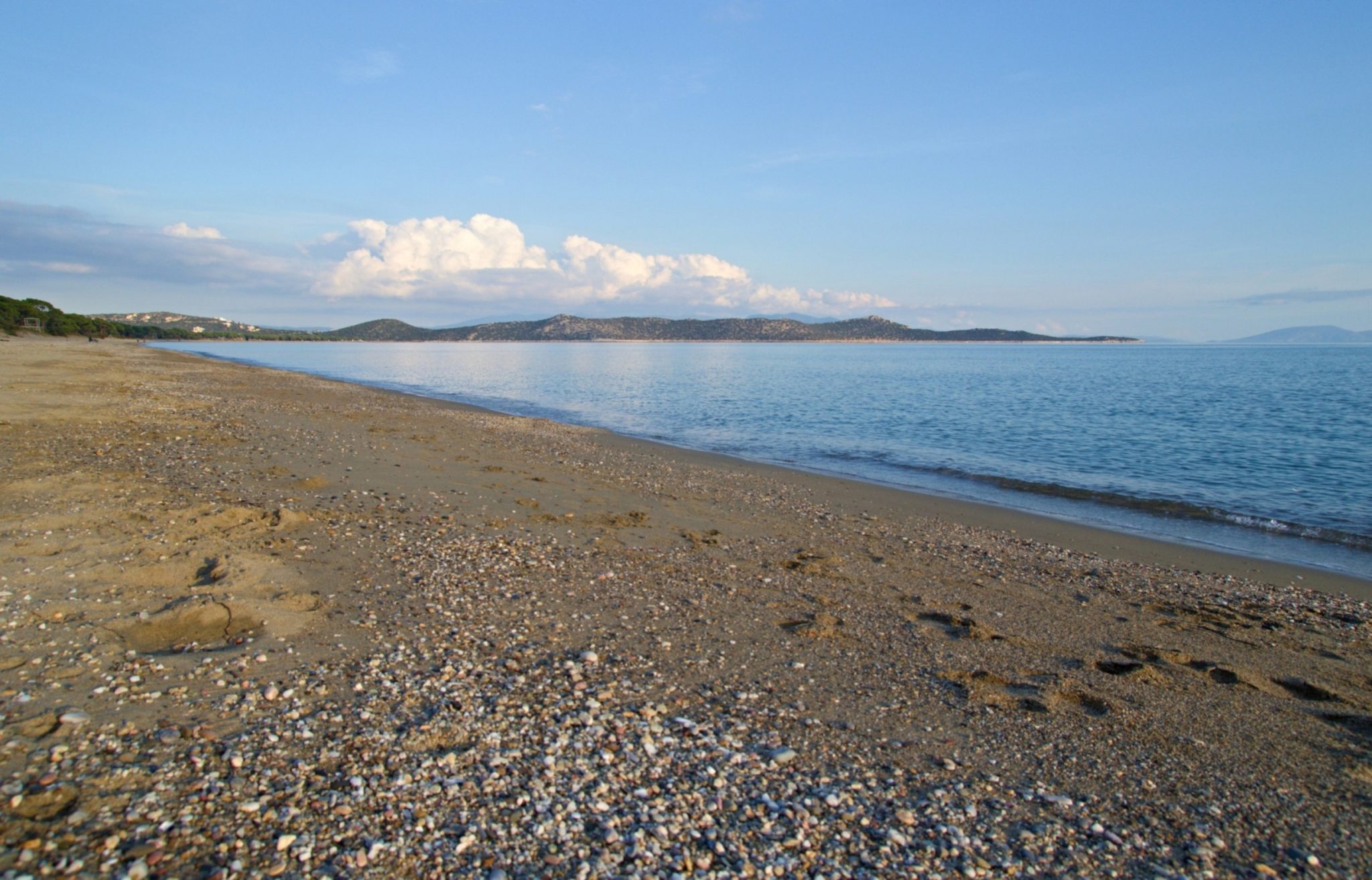 Schinias beach with the Cynosoura Peninsula in the background