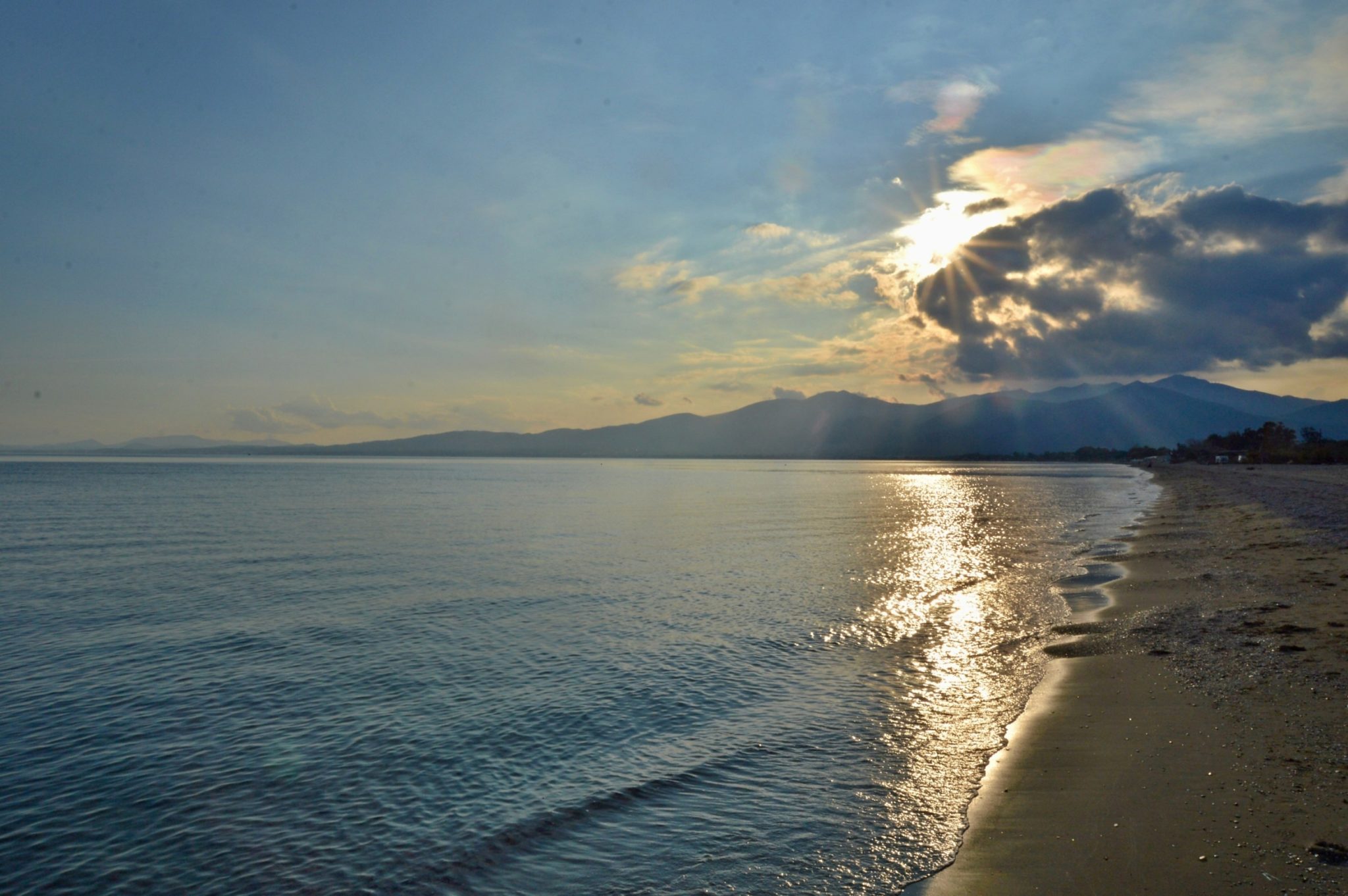 Watching the sunset from Schinias beach.