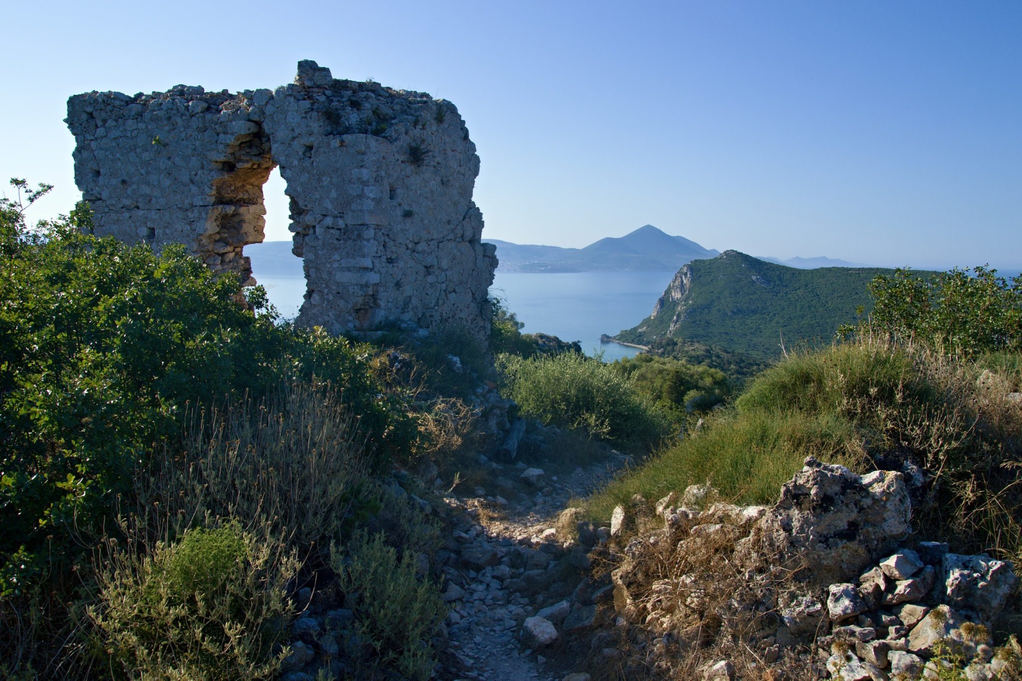 A view from the Old Navarino Castle towards Pylos