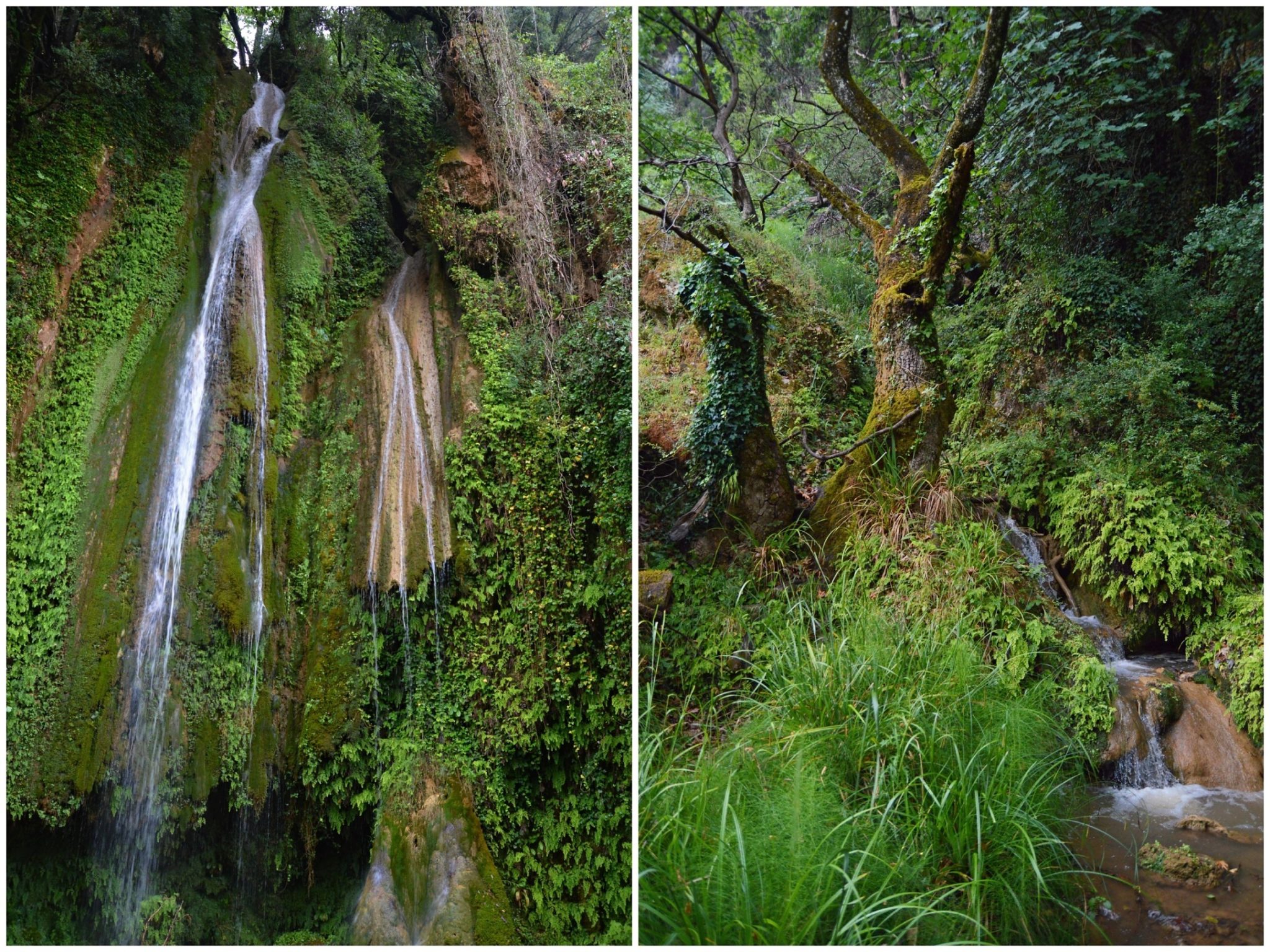 Waterfalls of Nemouta on the borders of Ilia and Arcadia, Peloponnese, Greece