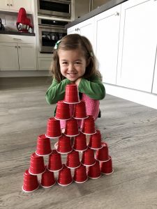 Vertical Bowling Activity with Plastic Cups | Mombrite