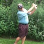 Robotic mitral valve surgery patient playing golf 2 weeks after surgery