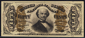 1863 Third Issue 50 Cent Notes Fractional Currency 1