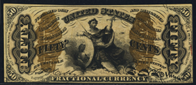 1863 Third Issue 50 Cent Notes Fractional Currency 2