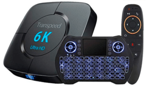 image of android box with keyboard and remote
