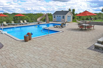 Bluestone patio, Unilock Treo Tuscany Pool Patio6