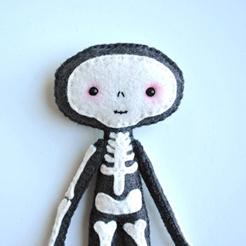 stuffed skeleton doll