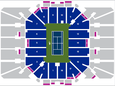 Louis Armstrong Stadium Seat Map