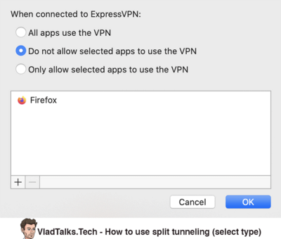 What is VPN split tunneling and how to easily set it up for your VPN connection 10 How to use split tunneling with ExpressVPN - select type