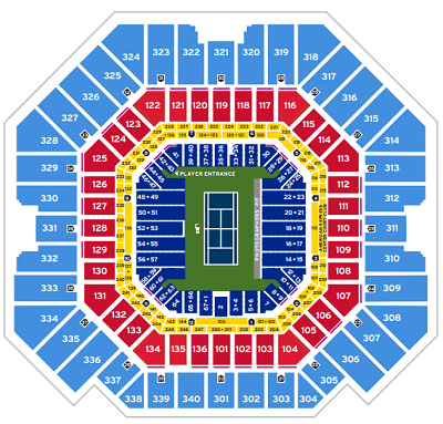 Arthur Ashe Stadium Seating Map