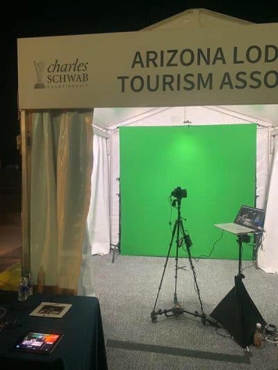 Phoenix Greenscreen photobooth at Charles Schwab Classic Phoenix greenscreen photo booth at Charles Schwab Golf Championship