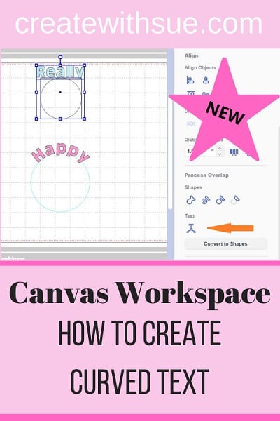 Pinterest pin for How to create curved text in Canvas Workspace using the newly released Fit To Path function.