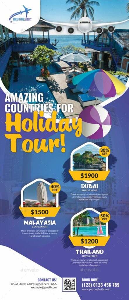 Amazing Countries for Holiday Tour" travel email design