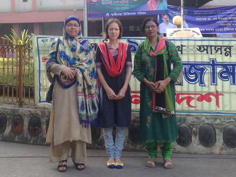 Dr Jameela Khan, Megan Doherty and Momena
