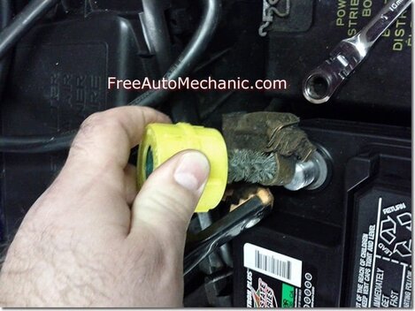 clean battery terminal ends