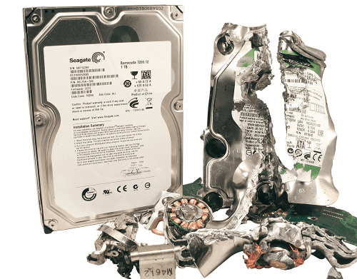 shredded hard drives