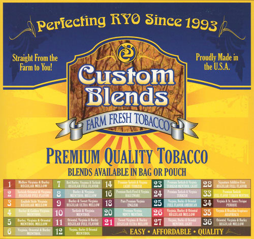 Custom Blends roll your own tobacco