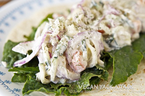 This Creamy Greek Summer Salad makes for a delectably simple side dish, filled with fresh ingredients, that is great for summer parties!