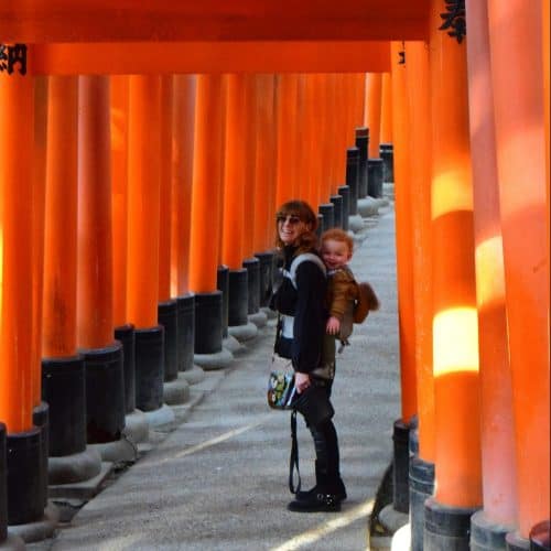 clo and Liam at the Fushimi Inari Shrine