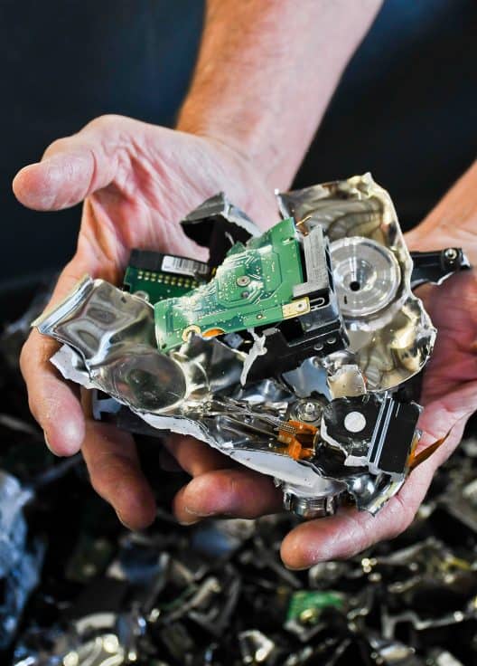 shredded hard drives
