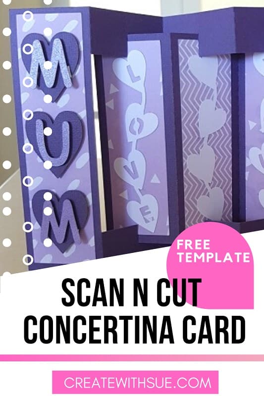 Concertina card tutorial and free template pin