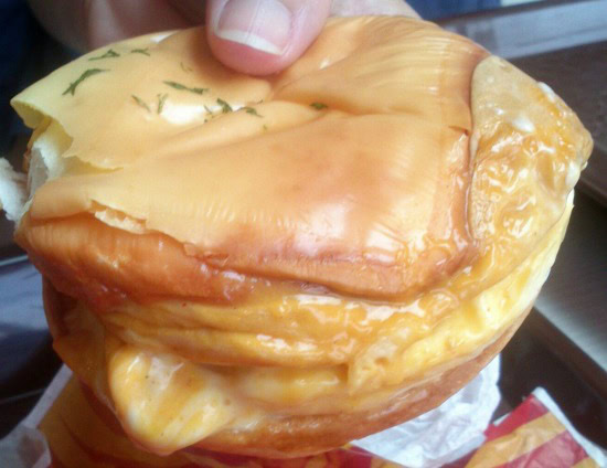 Eggy, cheesy burger from KFC egg cheese burger kfc