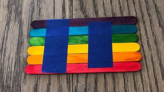 Rainbow Ice Cream Stick Craft